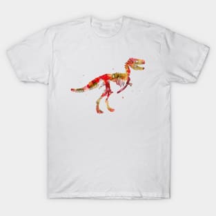 Dinosaur Skeleton Watercolor Painting 3 T-Shirt